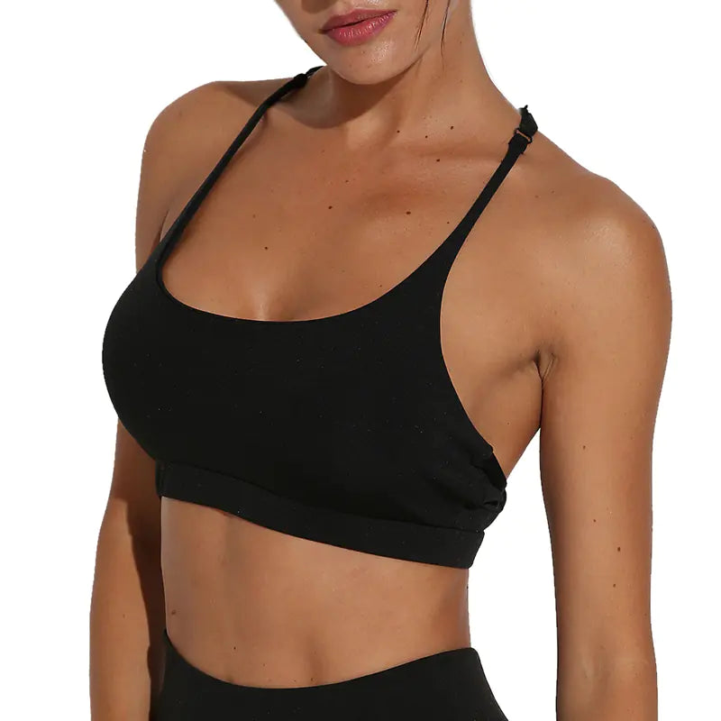 Gray Mesh Sports Bra and Yoga Tank Top