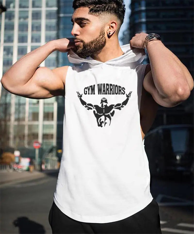 Trendy Hooded Fitness Camisole Vest for Men