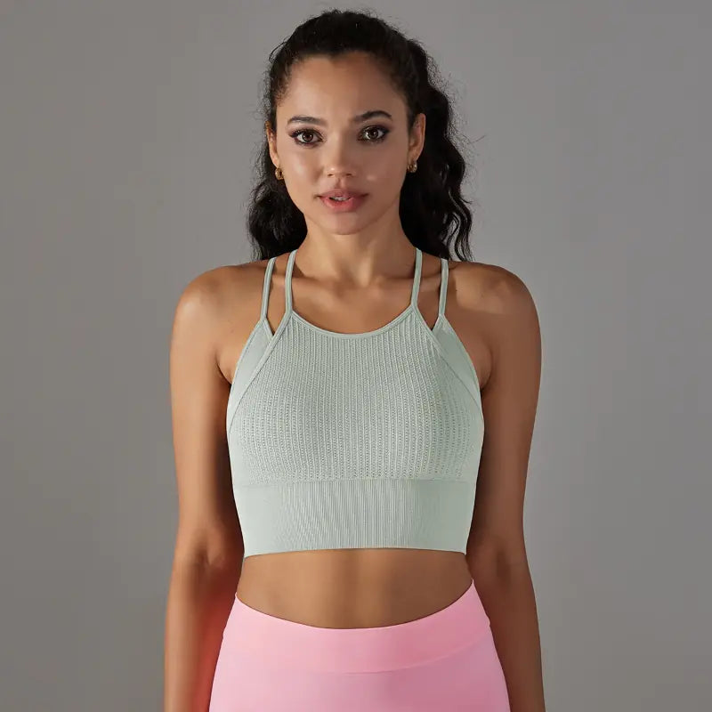 Double Layer Knitted Yoga Vest for Women