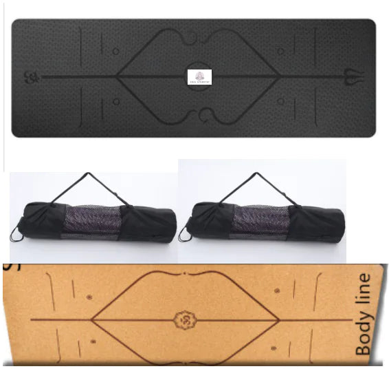 TPE Yoga Mat with Position Lines for Fitness