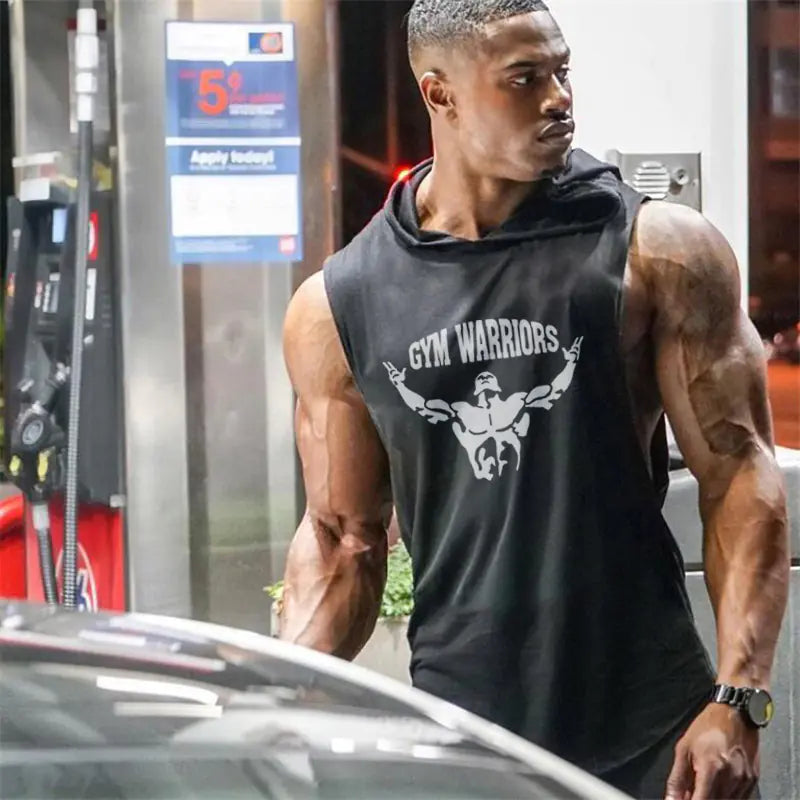 Trendy Hooded Fitness Camisole Vest for Men