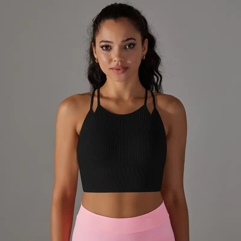Double Layer Knitted Yoga Vest for Women