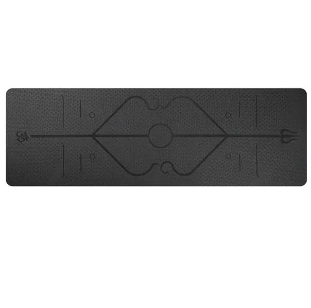 TPE Yoga Mat with Position Lines for Fitness