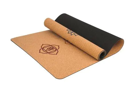 Natural Rubber Yoga Mat TPE with Cork Material