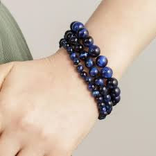 Blue Tiger Eye Stone Bracelet — Focus, Intuition & Calming Strength