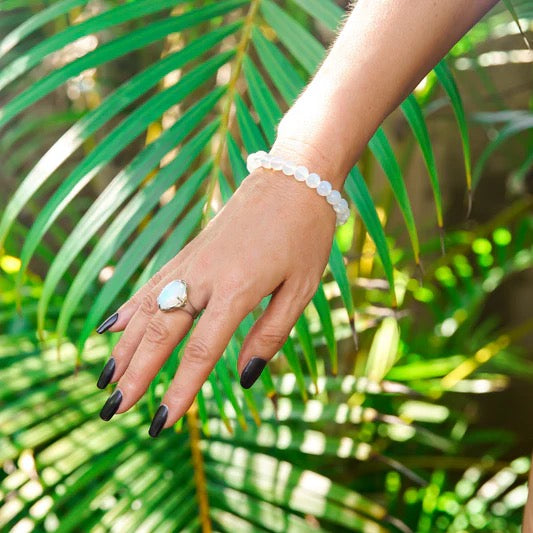 Opalite Stone Bracelet — Serenity, Communication & Inner Light