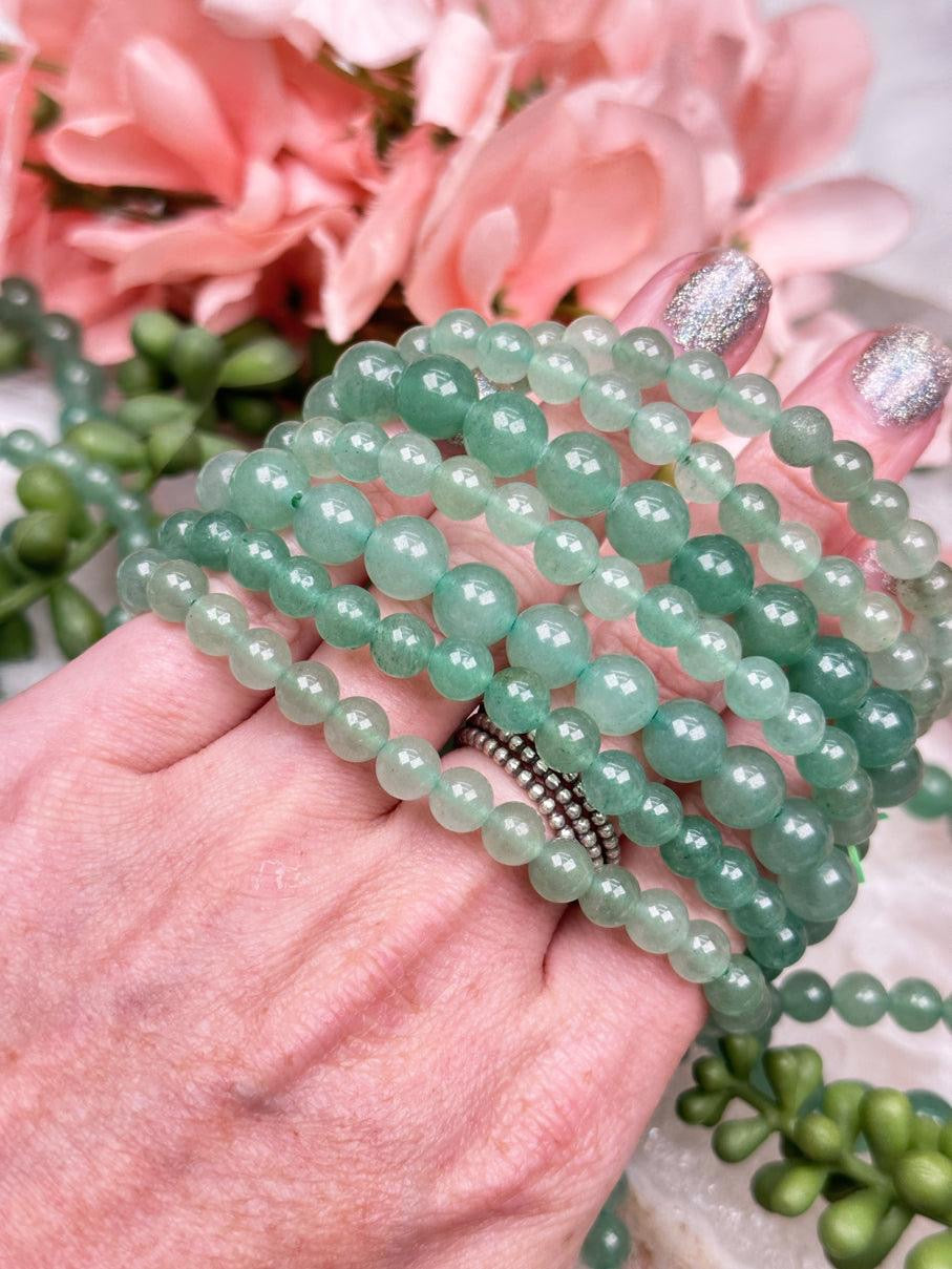 Green Aventurine Stone Bracelet — Luck, Prosperity & Heart Healing