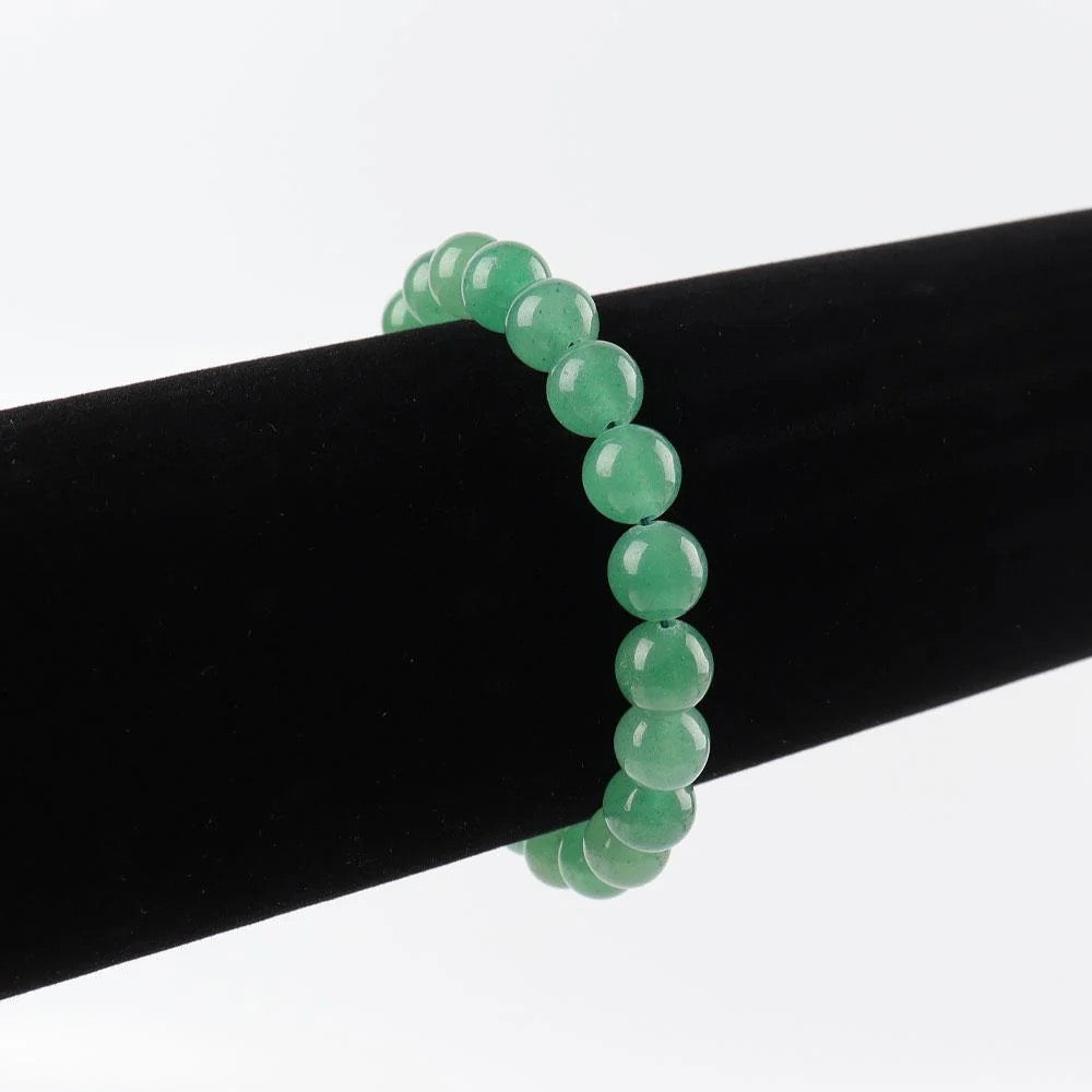 Green Aventurine Stone Bracelet — Luck, Prosperity & Heart Healing