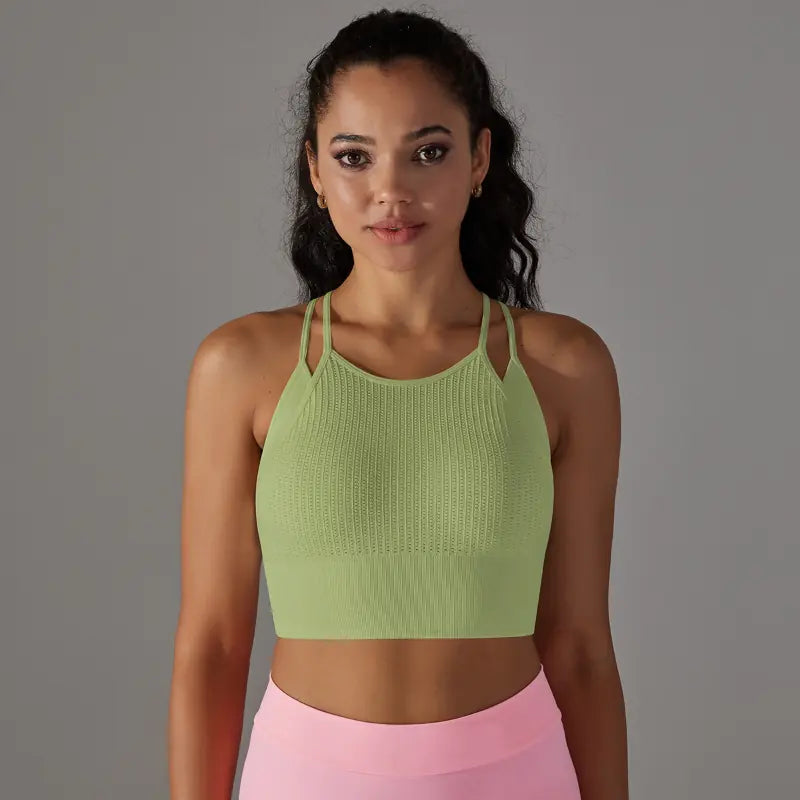 Double Layer Knitted Yoga Vest for Women