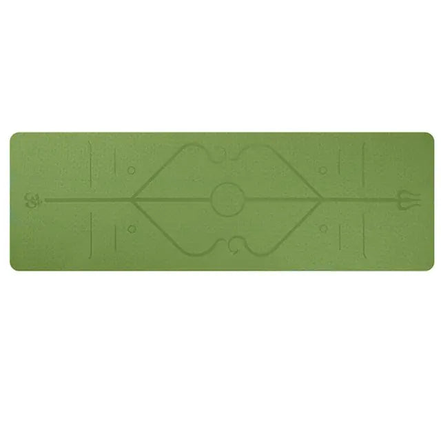 TPE Yoga Mat with Position Lines for Fitness