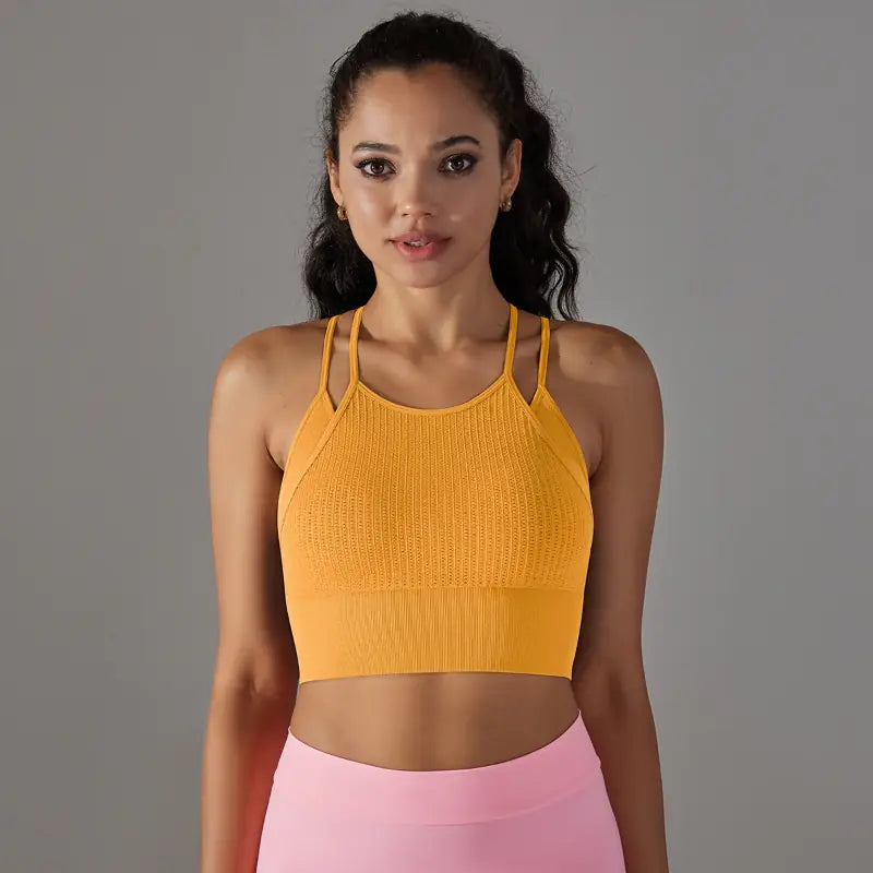 Double Layer Knitted Yoga Vest for Women