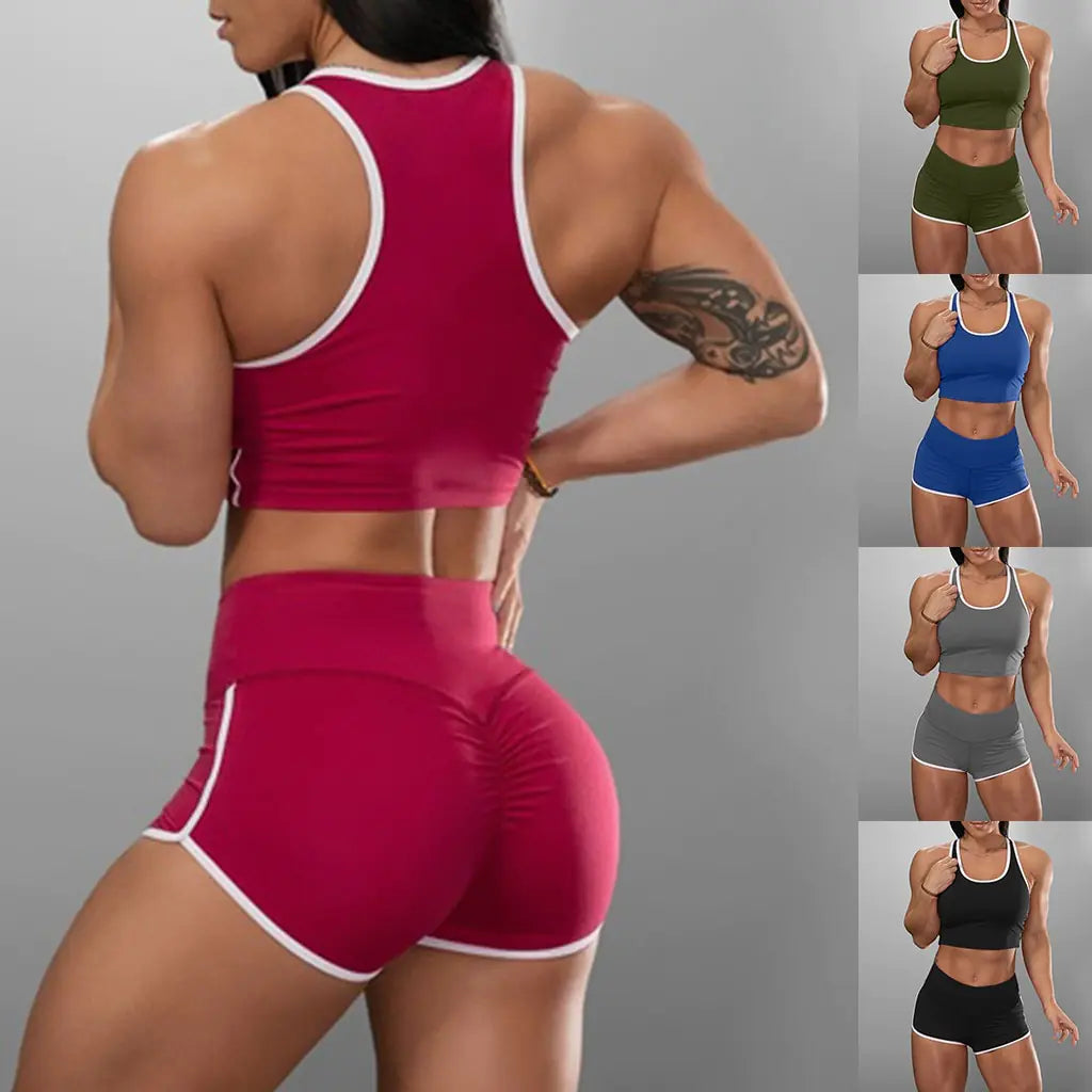 5-Color Summer Sports Set: Tank Top & Shorts (2-Piece)