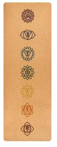 Natural Rubber Yoga Mat TPE with Cork Material
