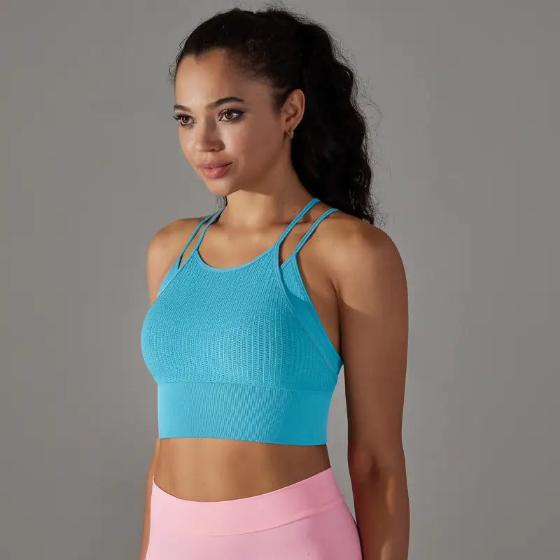Double Layer Knitted Yoga Vest for Women