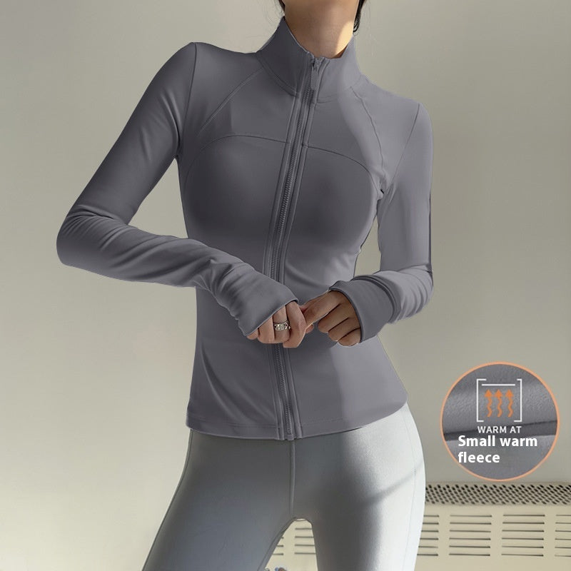 New UV-proof Yoga Clothes Stand-up Collar Slim Fit Coat