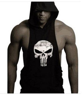 HOODED SKULL BODYBUILDING TANK TOP