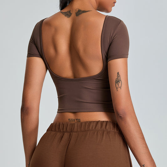 Quick-drying Workout Clothes Outdoor All-matching Running Beauty Back Sports Top