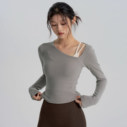 Lady Temperament Yoga Clothes Running Top