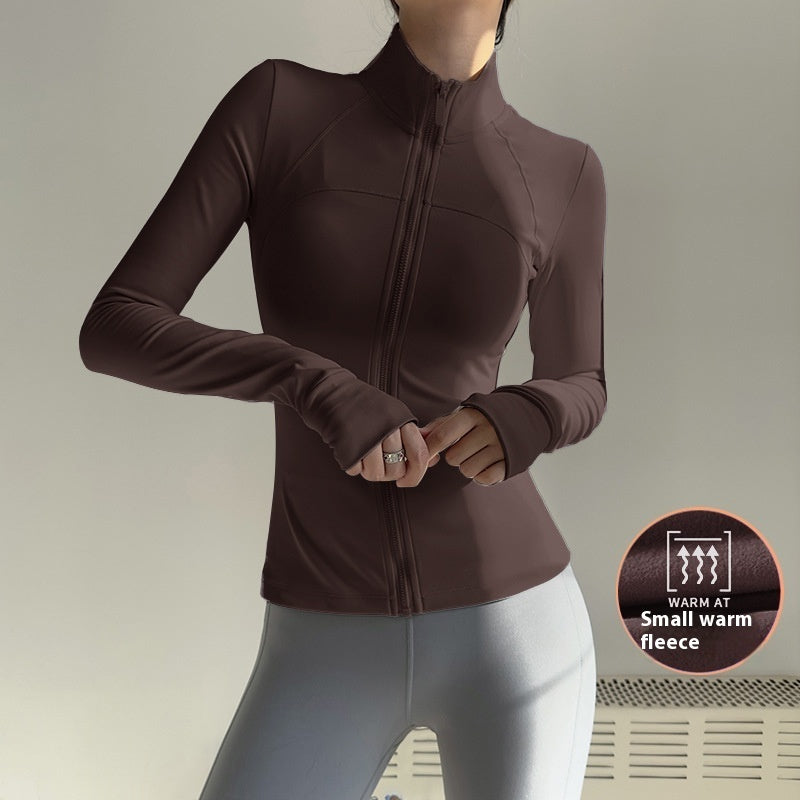 New UV-proof Yoga Clothes Stand-up Collar Slim Fit Coat