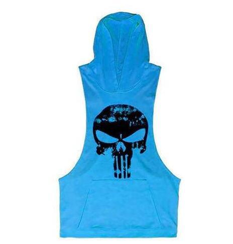 HOODED SKULL BODYBUILDING TANK TOP