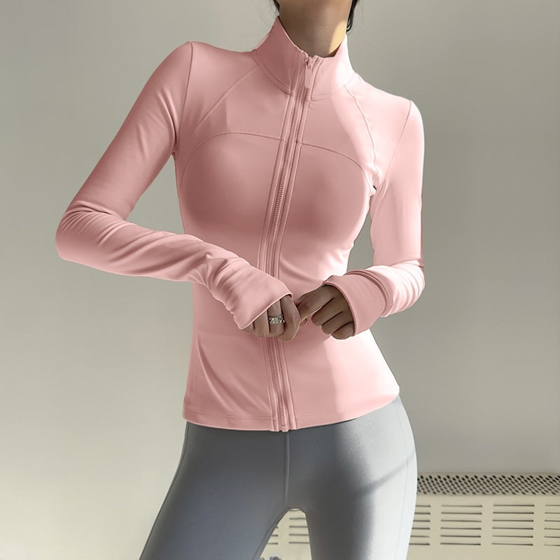 New UV-proof Yoga Clothes Stand-up Collar Slim Fit Coat