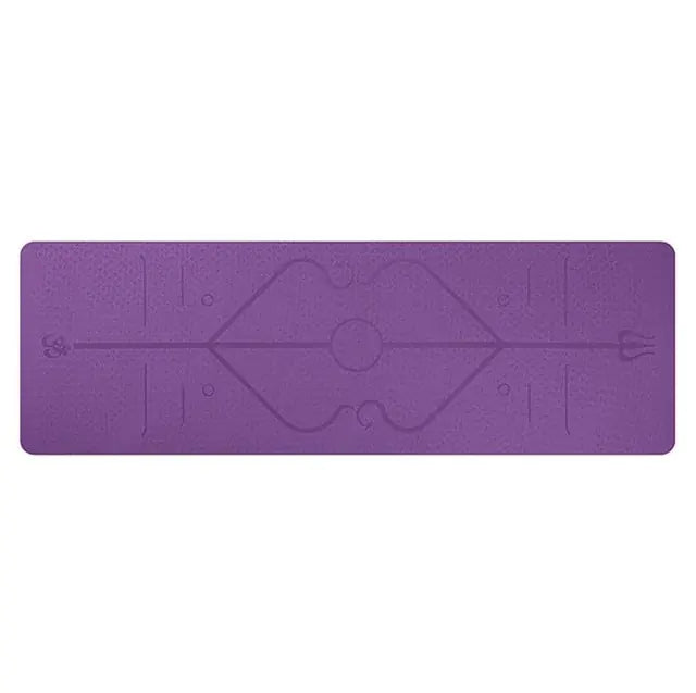 TPE Yoga Mat with Position Lines for Fitness