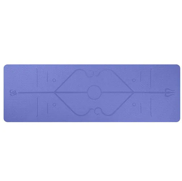 TPE Yoga Mat with Position Lines for Fitness