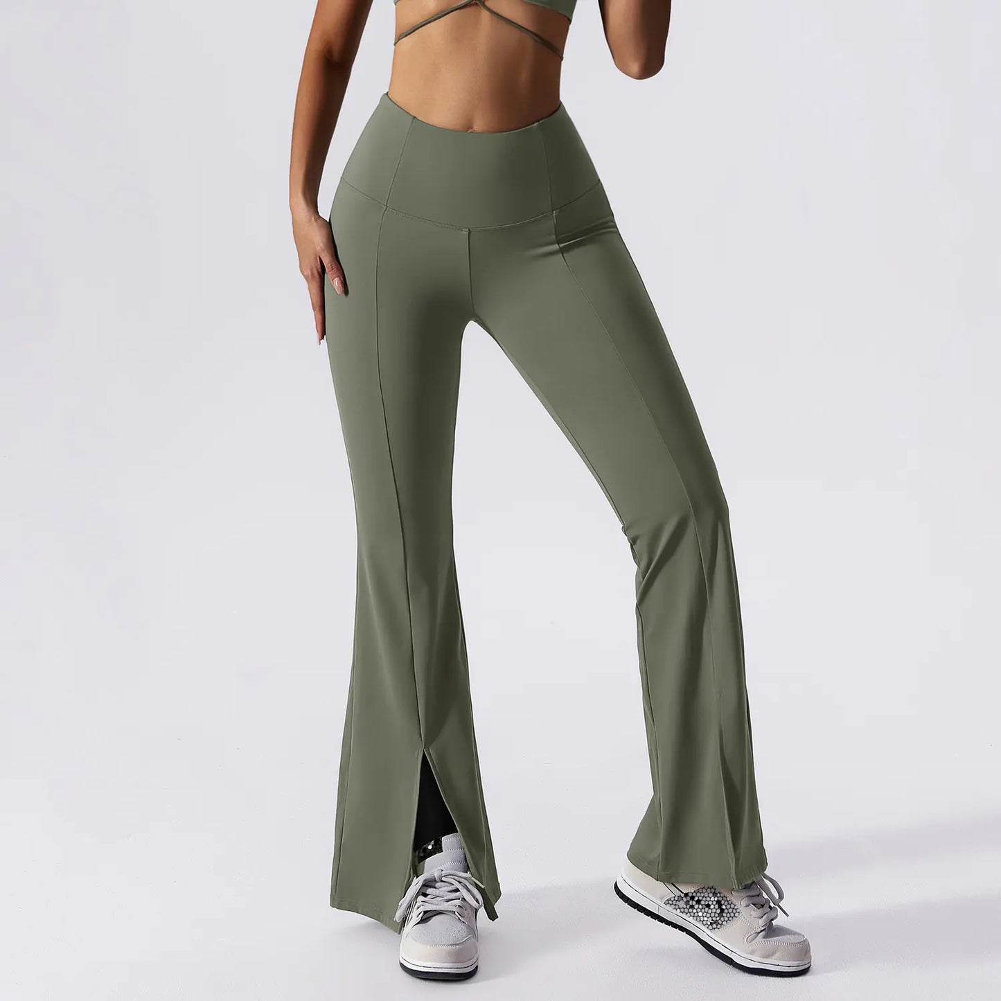 Sexy Strappy Yoga Bra and High-Waisted Leggings Set