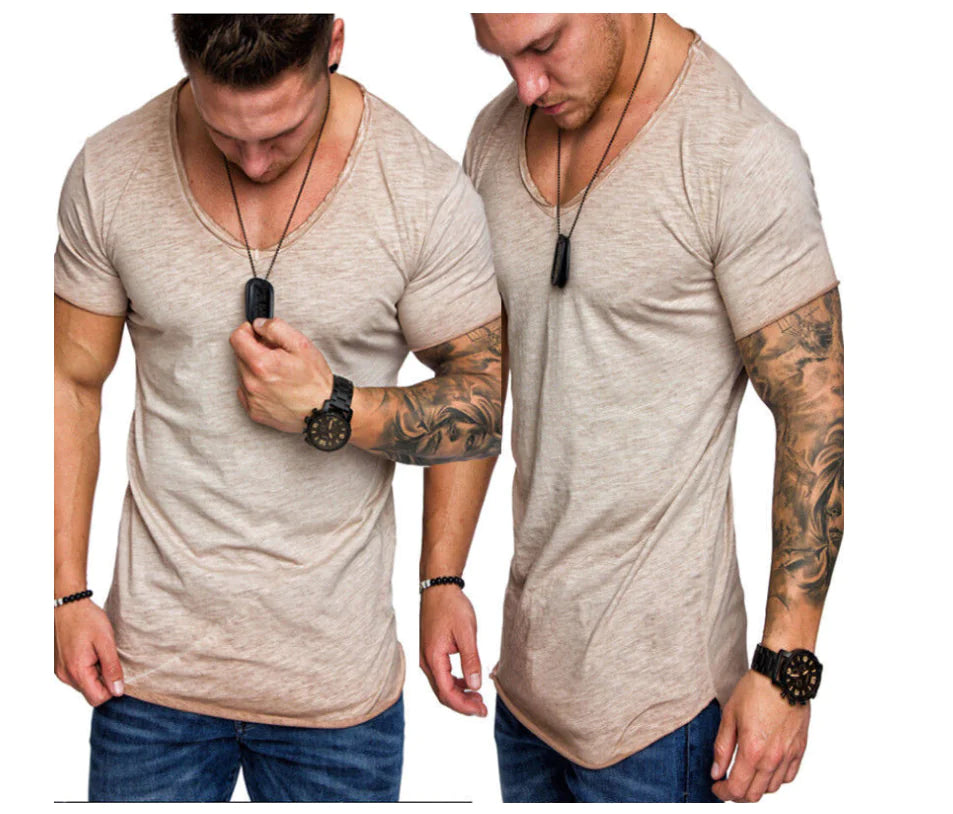 Men's Summer Color Block Short Sleeve T-Shirt