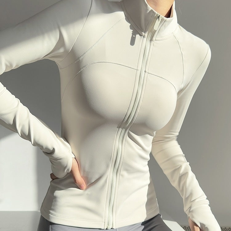 New UV-proof Yoga Clothes Stand-up Collar Slim Fit Coat