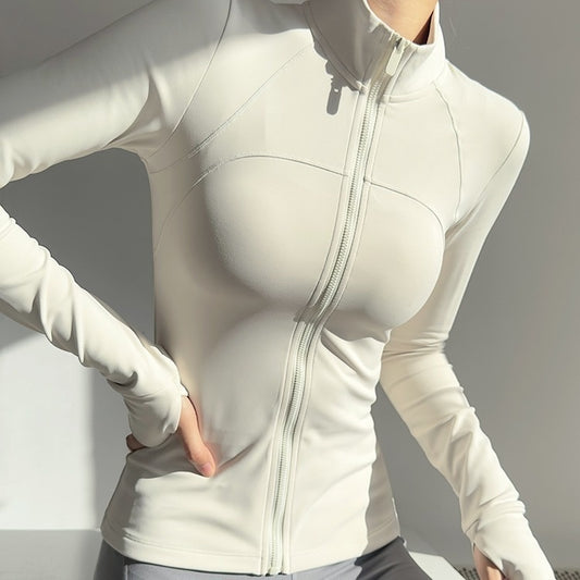 New UV-proof Yoga Clothes Stand-up Collar Slim Fit Coat