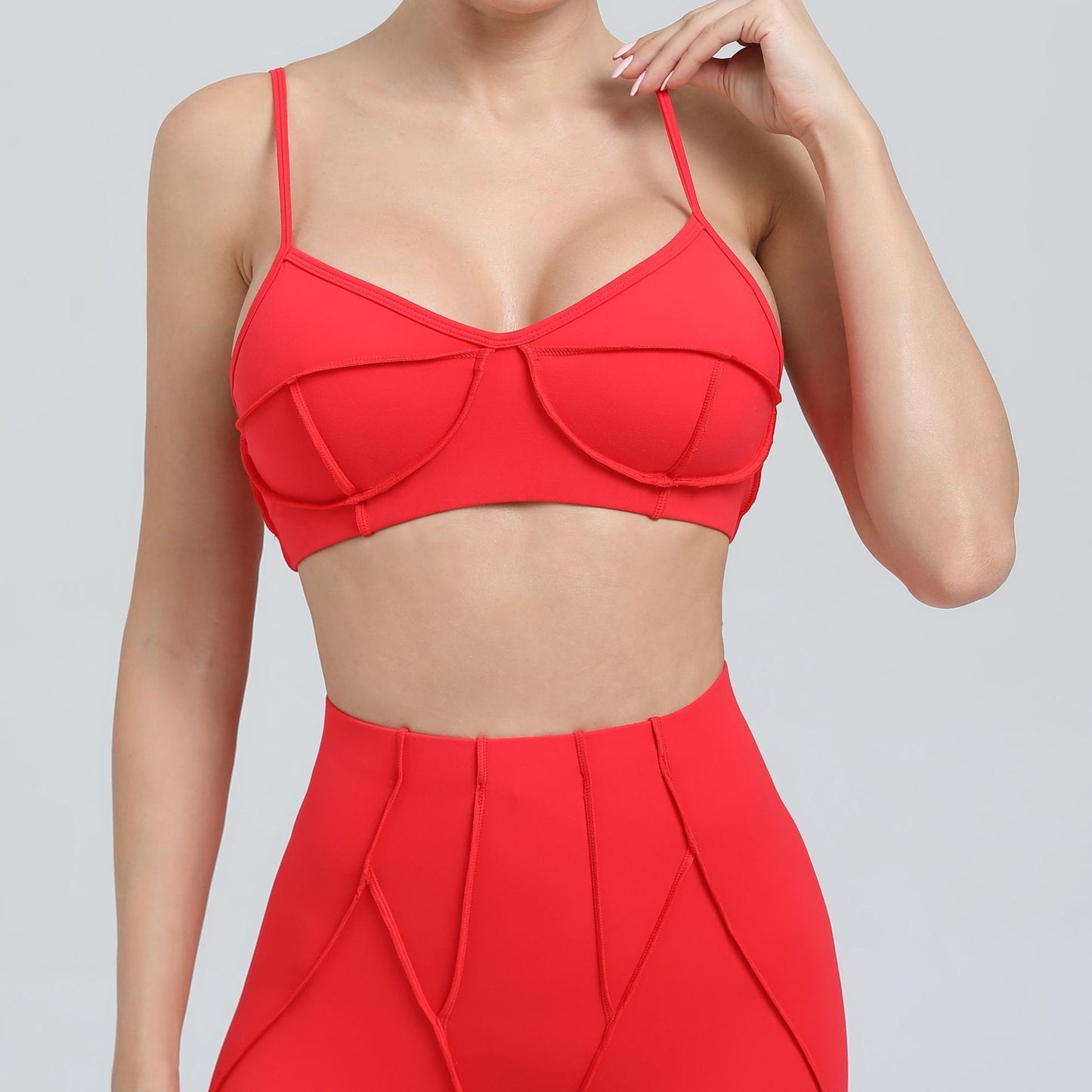 European And American Brushed Body-hugging Suit Sports And Leisure Yoga Clothes