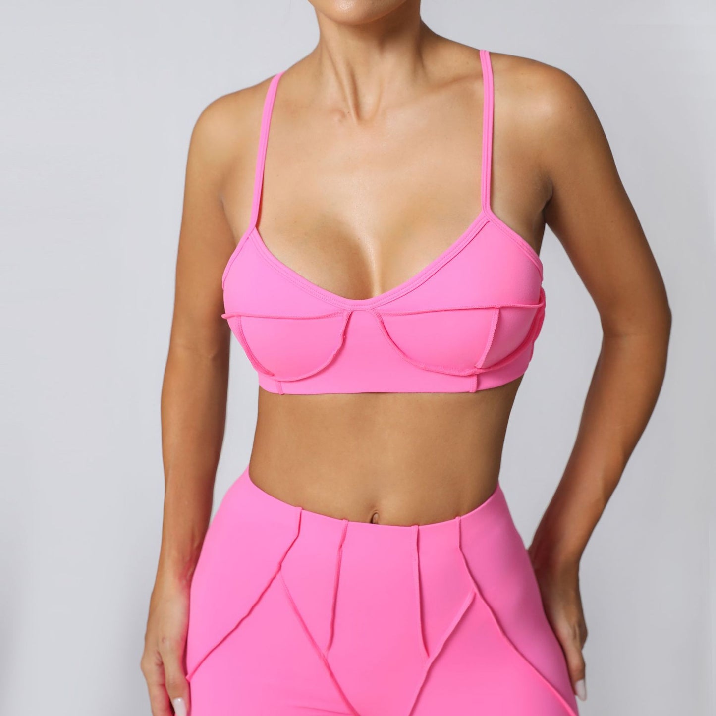 European And American Brushed Body-hugging Suit Sports And Leisure Yoga Clothes