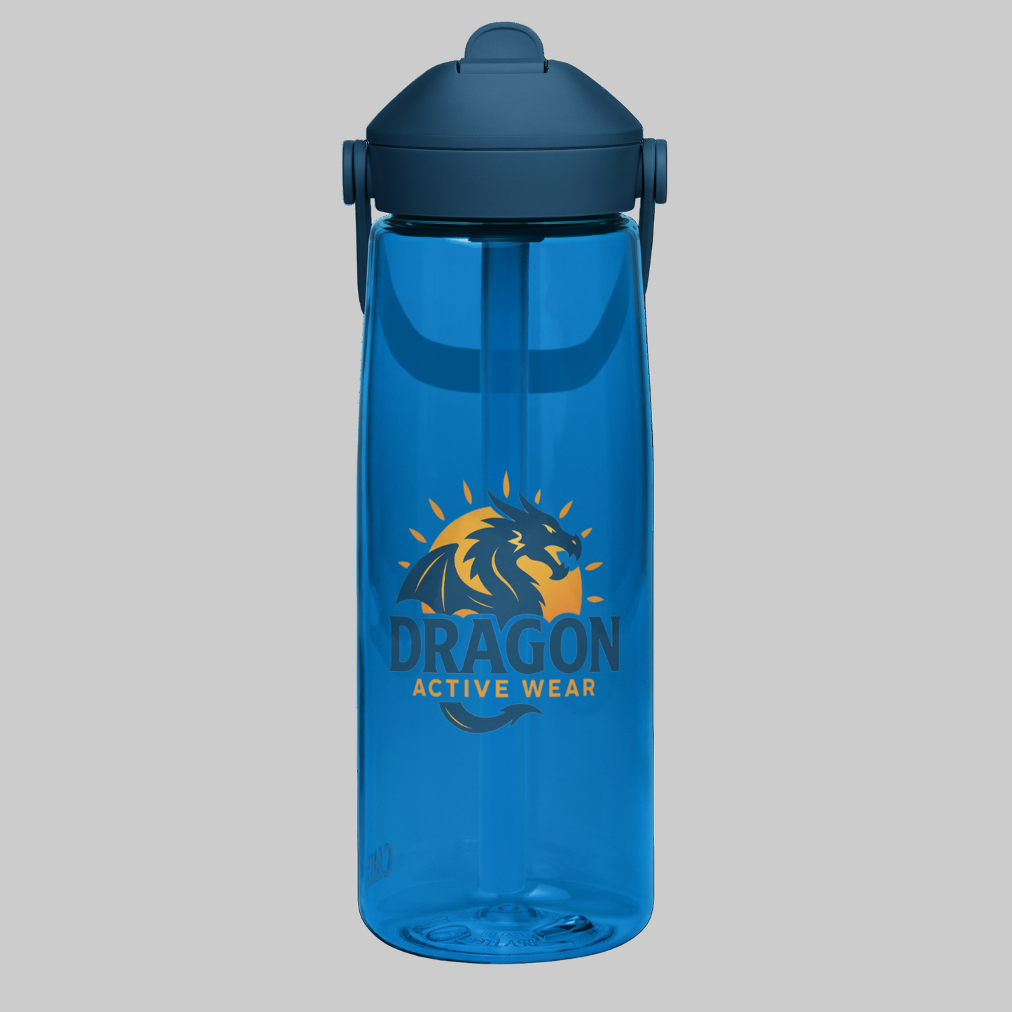 Flip straw water bottle