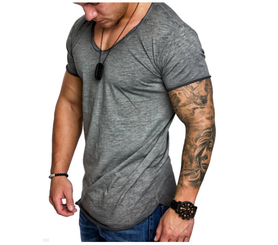Men's Summer Color Block Short Sleeve T-Shirt