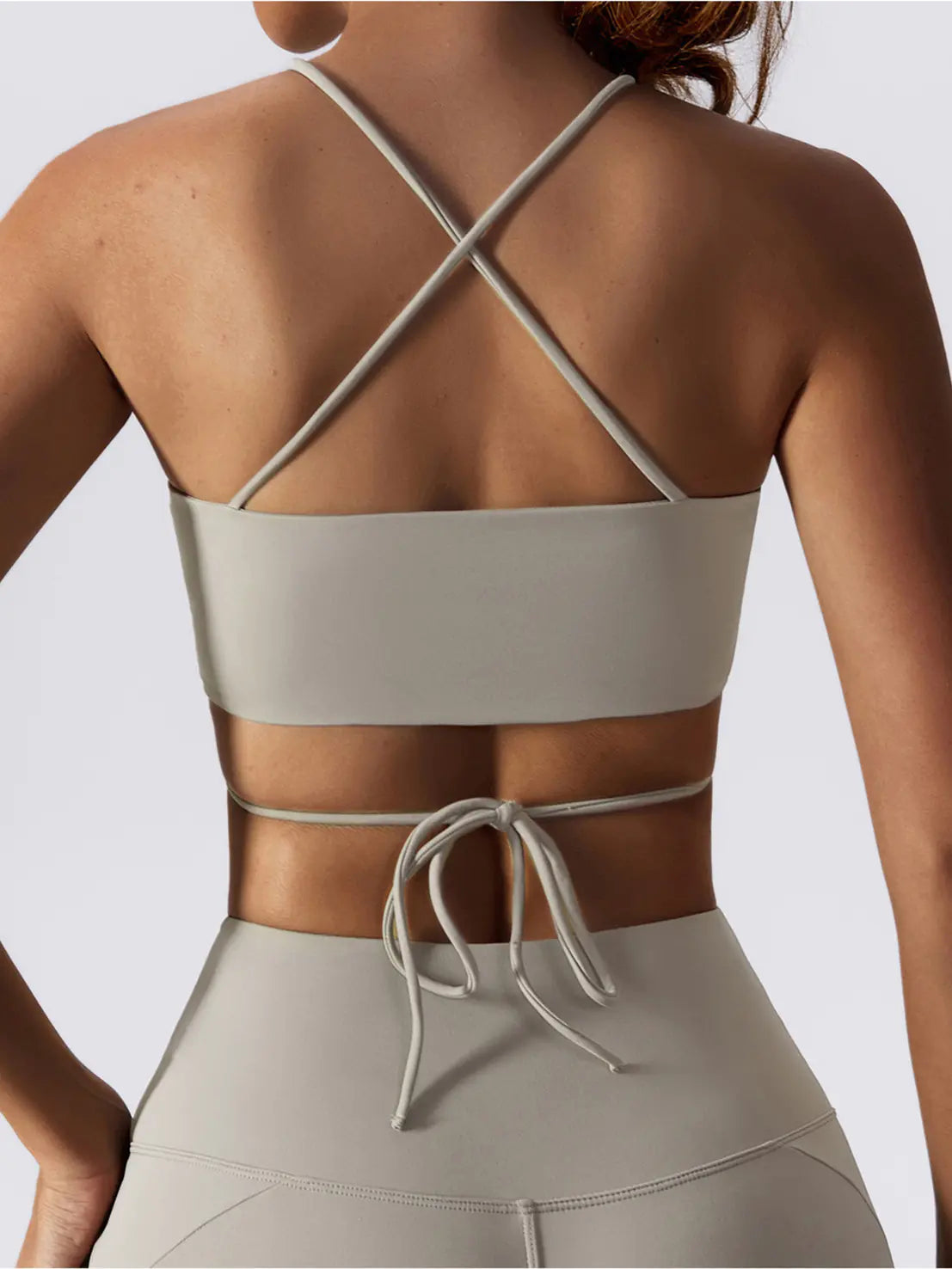 Sexy Strappy Yoga Bra and High-Waisted Leggings Set