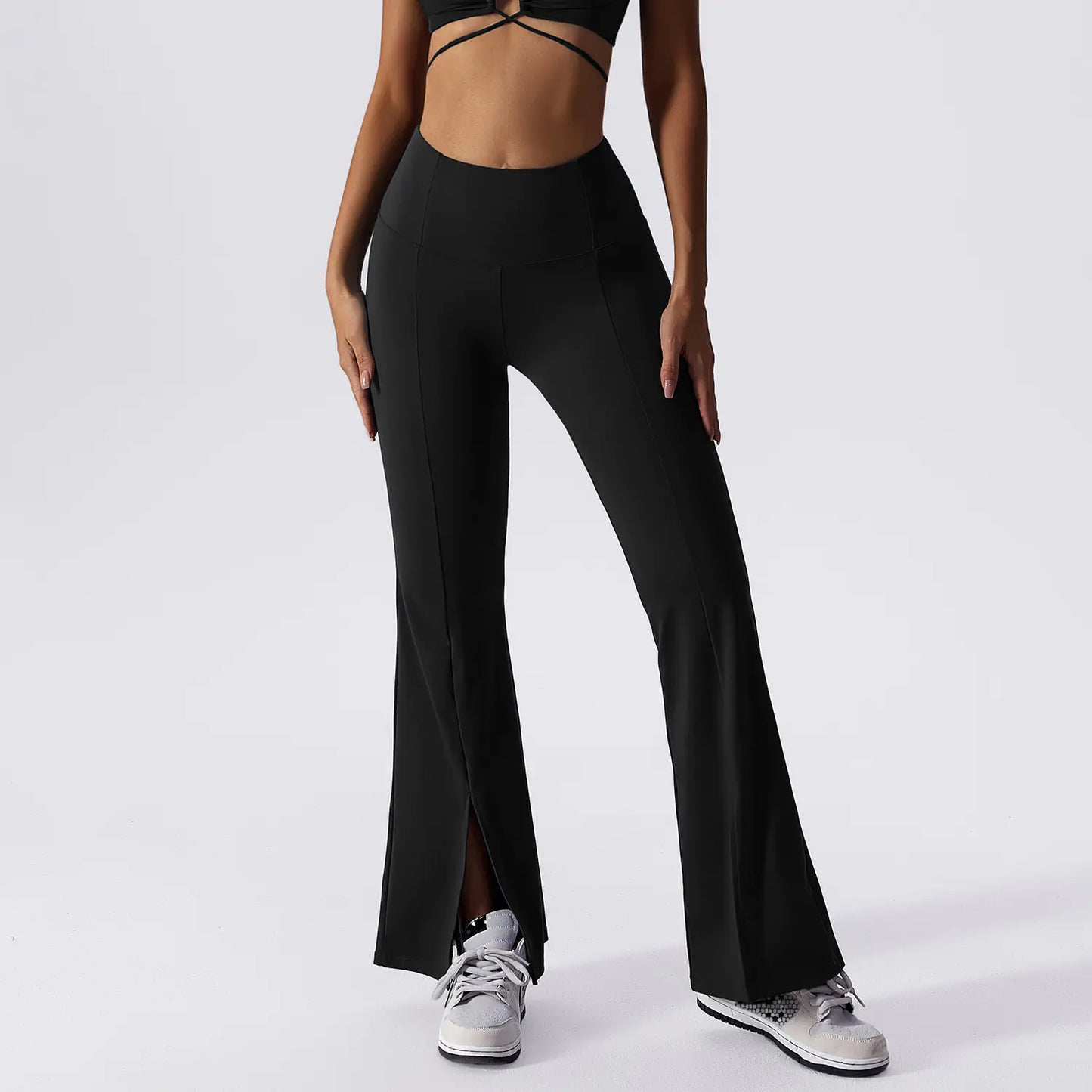 Sexy Strappy Yoga Bra and High-Waisted Leggings Set